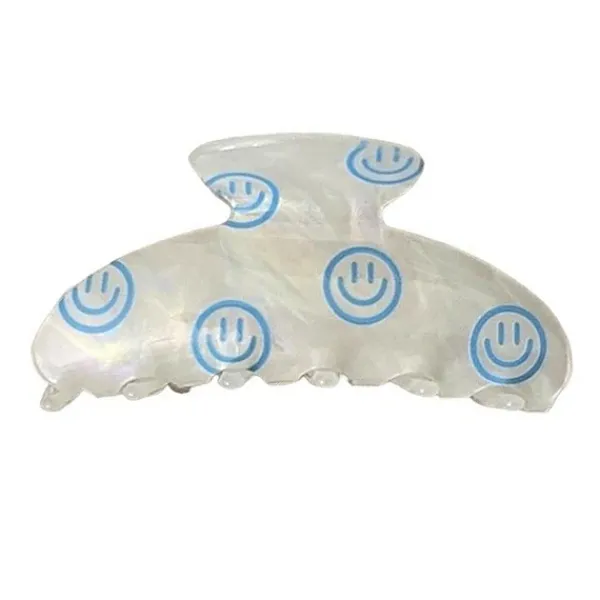 Hair Accessories*Boogzel Clothing Smiling Face Hair Claw Blue