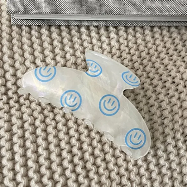 Hair Accessories*Boogzel Clothing Smiling Face Hair Claw Blue