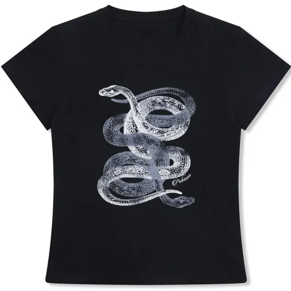 Aesthetic T-Shirts & Graphic Tees*Boogzel Clothing Snake Graphic Fitted T-Shirt