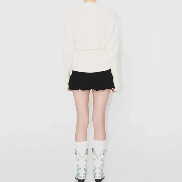 Sweaters*Boogzel Clothing Soft Girl Aesthetic Bow Jumper White