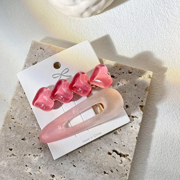 Hair Accessories*Boogzel Clothing Soft Girl Aesthetic Hair Clips Set Pink