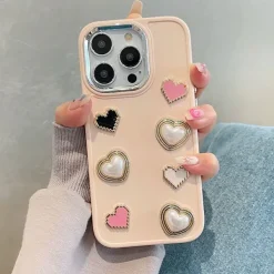 Iphone Cases*Boogzel Clothing Soft Girl Aesthetic Hearts iPhone Case Beige