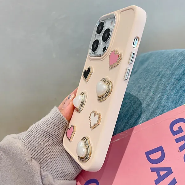 Iphone Cases*Boogzel Clothing Soft Girl Aesthetic Hearts iPhone Case Beige