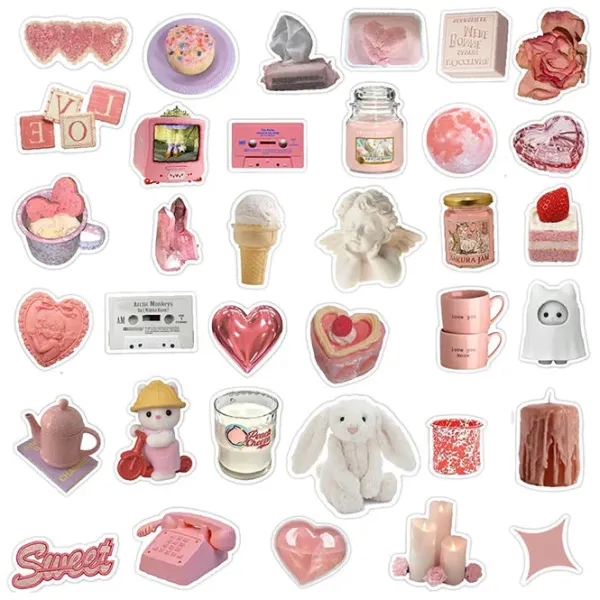 Aesthetic Room Decor*Boogzel Clothing Soft Girl Aesthetic Sticker Pack