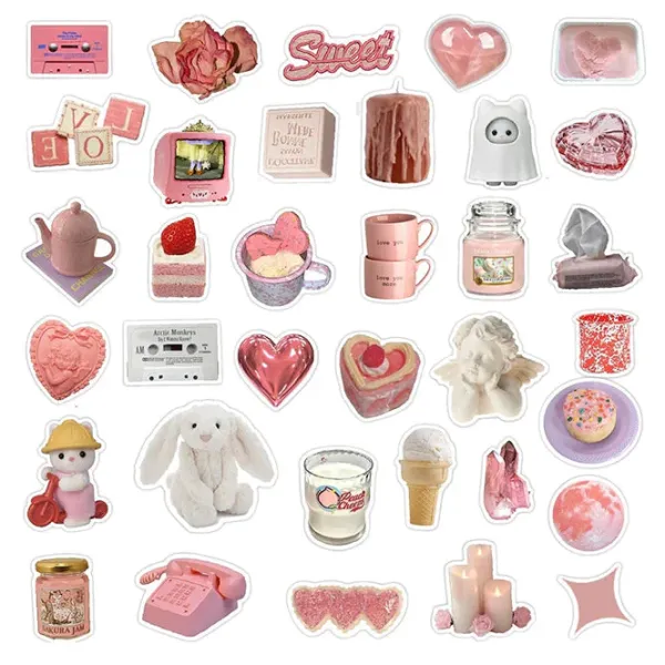 Aesthetic Room Decor*Boogzel Clothing Soft Girl Aesthetic Sticker Pack