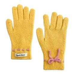 Other*Boogzel Clothing Soft Girl Bow Knit Gloves