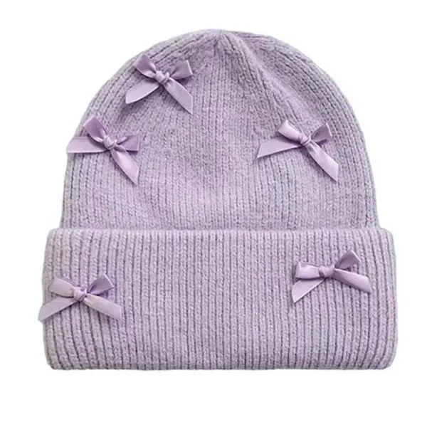 Hats*Boogzel Clothing Soft Girl Bows Beanie Hat