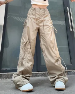 Pants & Trousers*Boogzel Clothing Soft Girl Bows Wide-Leg Cargo Pants