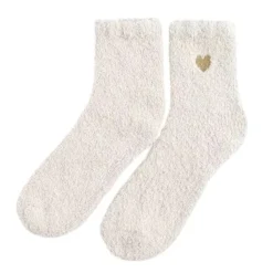 Socks*Boogzel Clothing Soft Girl Heart Fuzzy Socks
