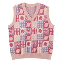 Knit Vests*Boogzel Clothing Soft Girl Patchwork Knit Vest