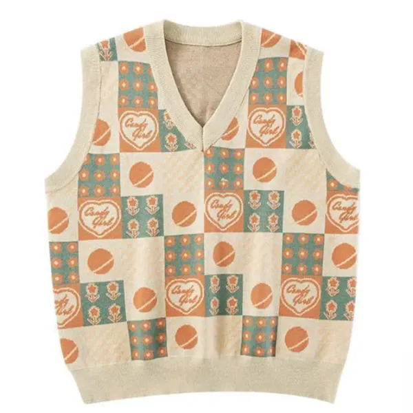 Knit Vests*Boogzel Clothing Soft Girl Patchwork Knit Vest