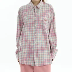 Long Sleeve Tops*Boogzel Clothing Soft Girl Plaid Button-Up Shirt