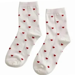 Socks*Boogzel Clothing Softie Heart Socks White