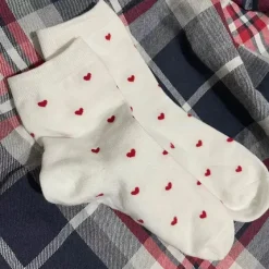 Socks*Boogzel Clothing Softie Heart Socks White