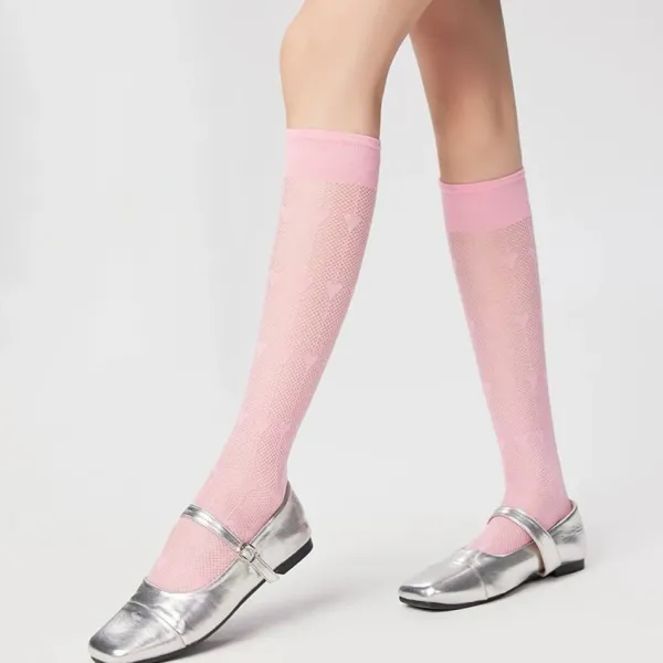 Socks*Boogzel Clothing Softie Heart Thin Knee Socks