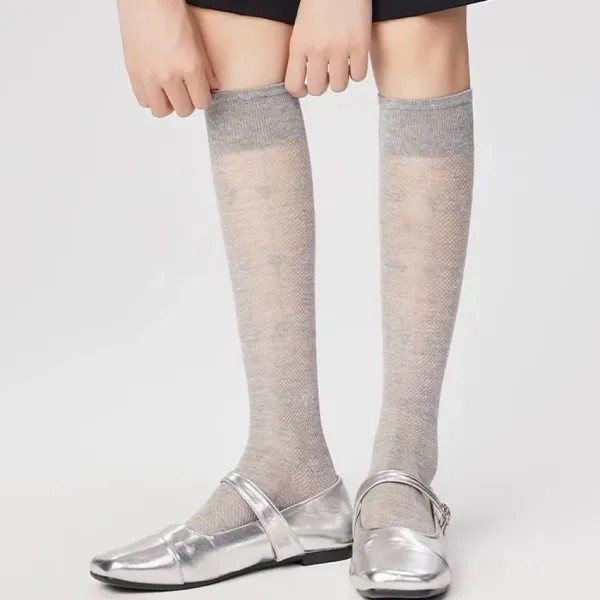 Socks*Boogzel Clothing Softie Heart Thin Knee Socks
