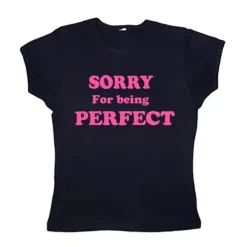 Y2K Tops|Aesthetic T-Shirts & Graphic Tees*Boogzel Clothing Sorry For Being Perfect Baby Tee