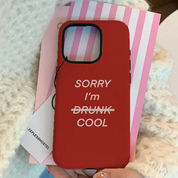 Iphone Cases*Boogzel Clothing Sorry I'm Cool iPhone Case Red