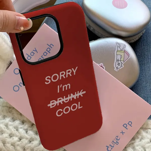 Iphone Cases*Boogzel Clothing Sorry I'm Cool iPhone Case Red
