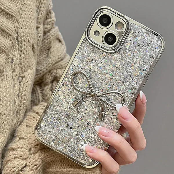 Iphone Cases*Boogzel Clothing Sparkle Bowknot iPhone Case Silver