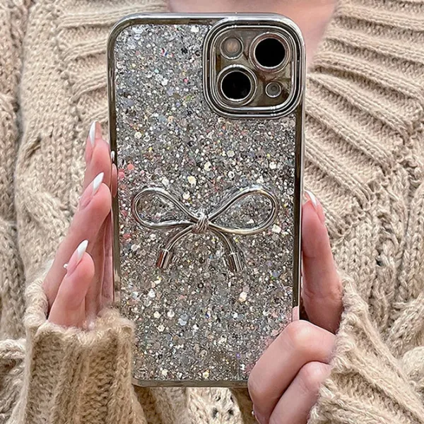 Iphone Cases*Boogzel Clothing Sparkle Bowknot iPhone Case Silver