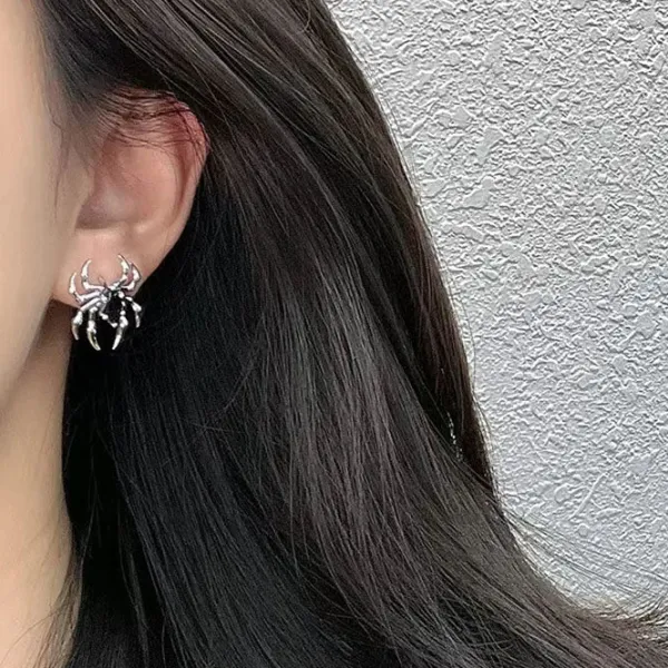 Earrings*Boogzel Clothing Spider Aesthetic Earrings Silver