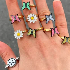 Anxiety Rings|Rings*Boogzel Clothing Spinner Flower Anxiety Ring