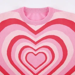 Sweaters*Boogzel Clothing Spreading Love Aesthetic Jumper Pink