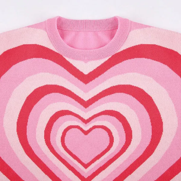 Sweaters*Boogzel Clothing Spreading Love Aesthetic Jumper Pink
