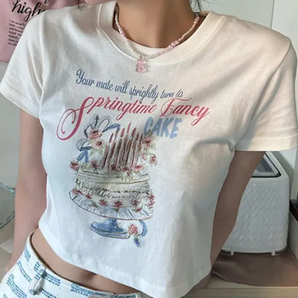 Crop Tops*Boogzel Clothing Springtime Fancy Crop Top White