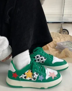 Mad|Aesthetic Sneakers*Boogzel Clothing Star Behavior Aesthetic Sneakers Green