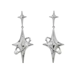 Earrings*Boogzel Clothing Star Child Aesthetic Earrings Silver