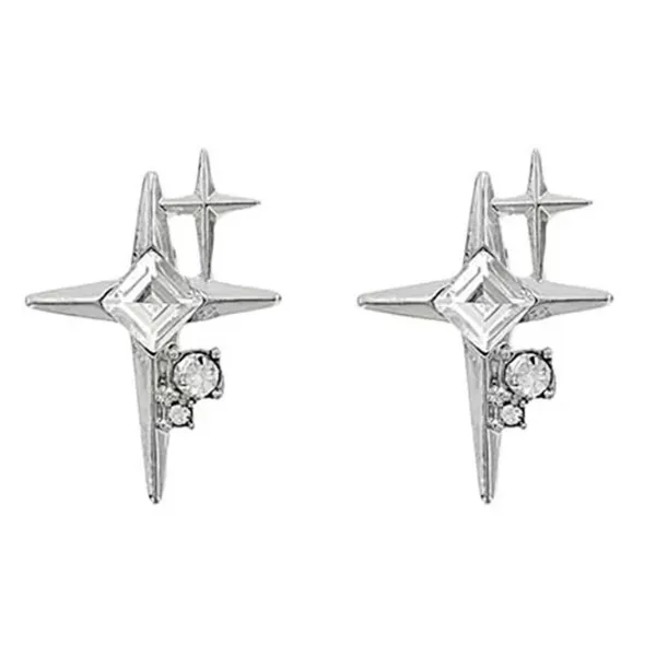 Earrings*Boogzel Clothing Star Child Aesthetic Stud Earrings Silver