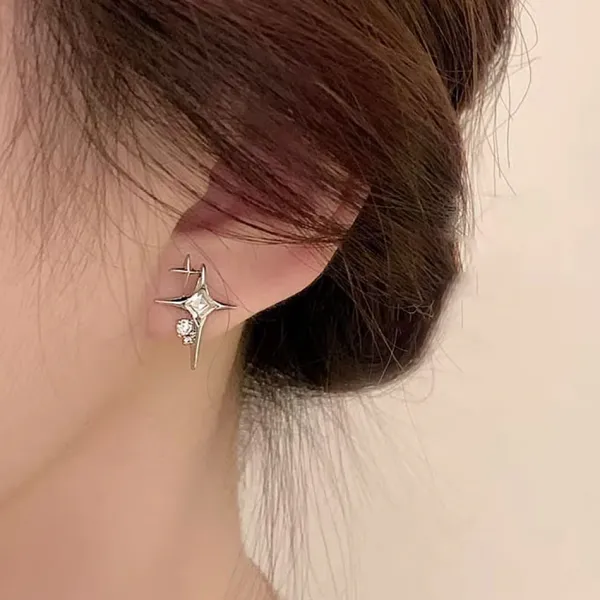 Earrings*Boogzel Clothing Star Child Aesthetic Stud Earrings Silver