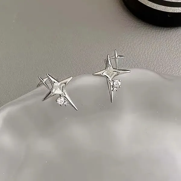 Earrings*Boogzel Clothing Star Child Aesthetic Stud Earrings Silver