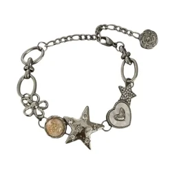 Bracelts*Boogzel Clothing Star Child Charm Bracelet Silver