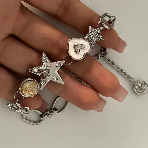 Bracelts*Boogzel Clothing Star Child Charm Bracelet Silver