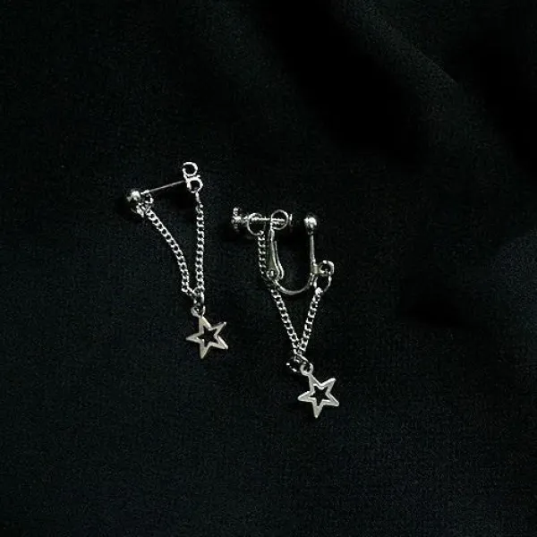 Earrings*Boogzel Clothing Star Child Earrings Silver