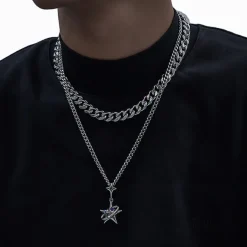 Necklaces & Chokers|Mens*Boogzel Clothing Star Child Pendant Necklace Silver