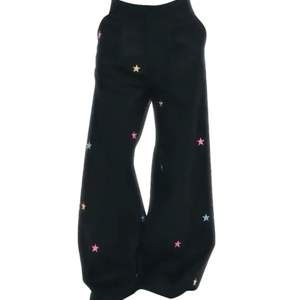 Pants & Trousers*Boogzel Clothing Star Girl Aesthetic Baggy Pants Black