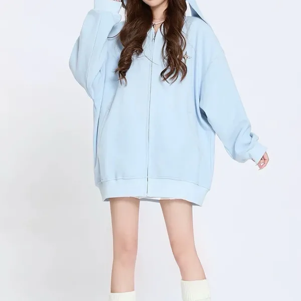 Hoodies*Boogzel Clothing Star Girl Aesthetic Bunny Ears Hoodie