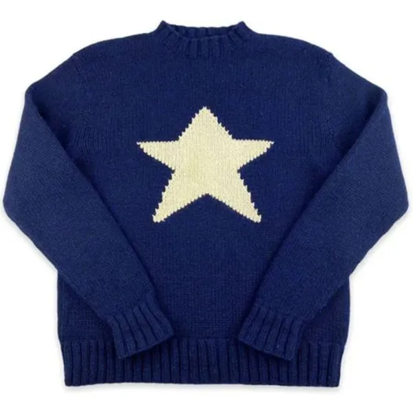 Sweaters*Boogzel Clothing Star Girl Aesthetic Knit Sweater Blue