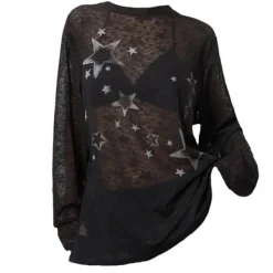 Long Sleeve Tops*Boogzel Clothing Star Girl Aesthetic Long Sleeve Top