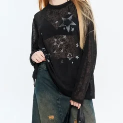 Long Sleeve Tops*Boogzel Clothing Star Girl Aesthetic Long Sleeve Top