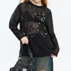 Long Sleeve Tops*Boogzel Clothing Star Girl Aesthetic Long Sleeve Top
