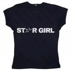 Aesthetic T-Shirts & Graphic Tees*Boogzel Clothing Star Girl Baby Tee Black