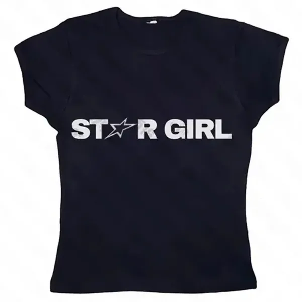 Aesthetic T-Shirts & Graphic Tees*Boogzel Clothing Star Girl Baby Tee Black