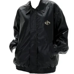 Coats & Jackets*Boogzel Clothing Star Girl Bomber Leather Jacket