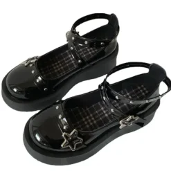 Classics|Sandals / Mary Janes*Boogzel Clothing Star Girl Buckle Platform Sandals Black