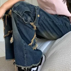 Jeans*Boogzel Clothing Star Girl Cargo Jeans Blue